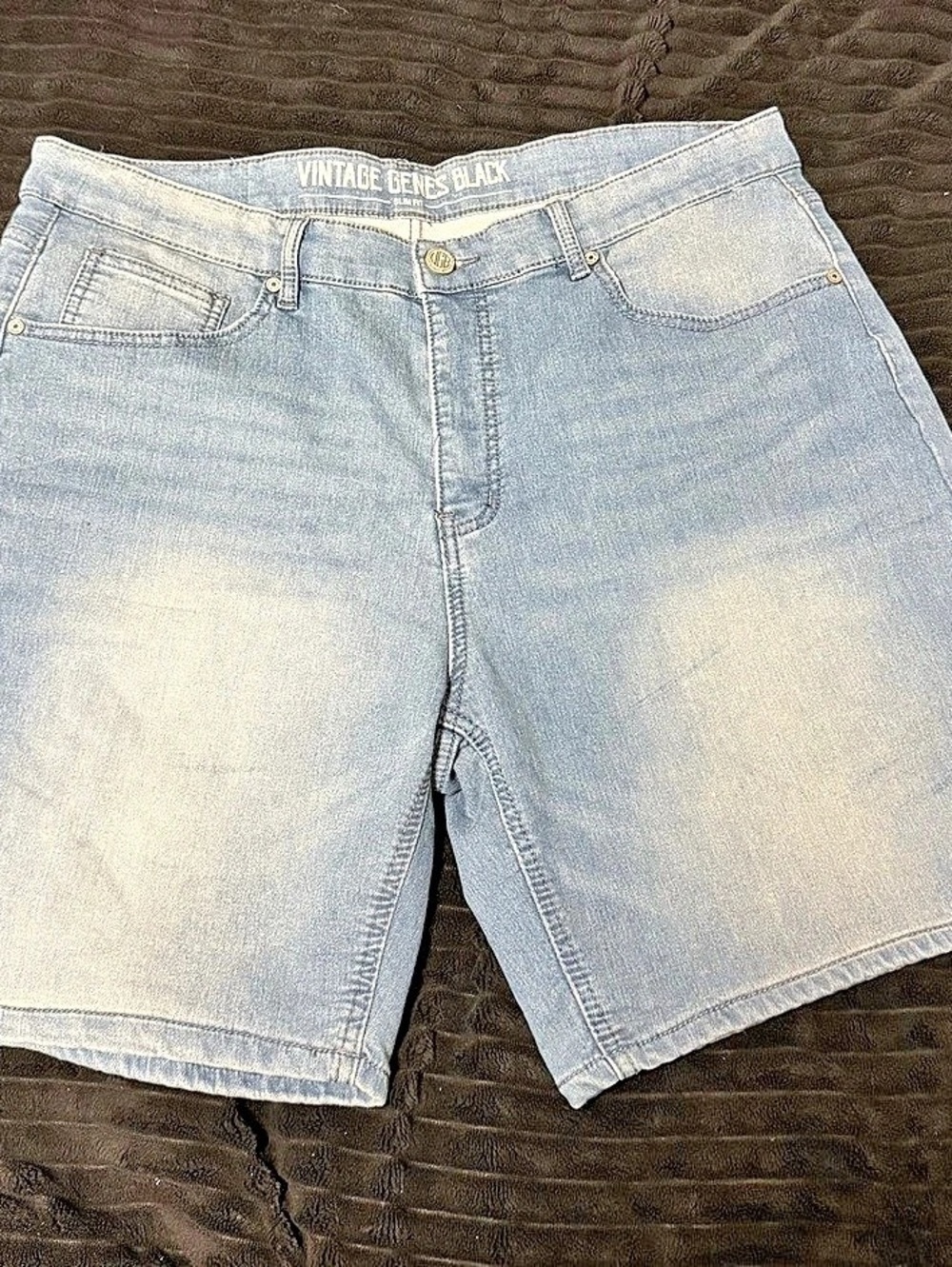 Vintage Genes Black Men's Denim Jean Shorts in Blue Like New